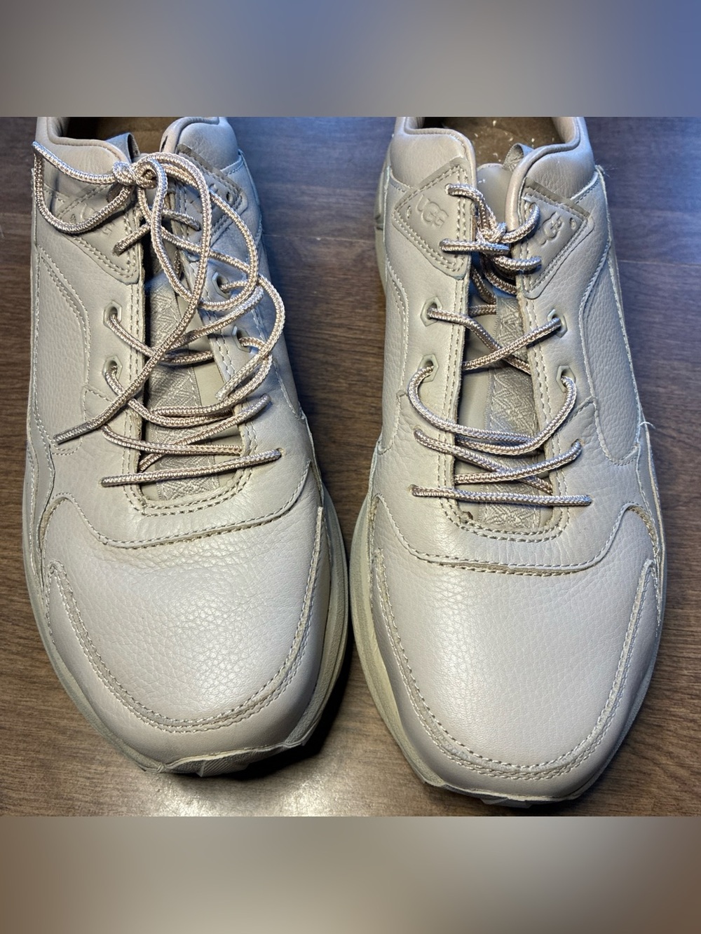 UGG Men's Miwo Trainer Low Sneakers Size 12 taupe or light grayish beige - Picture 8 of 12